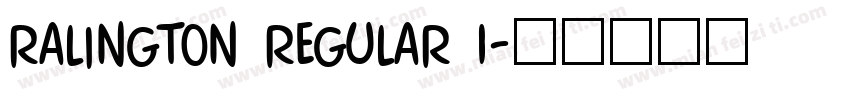 Ralington Regular 1字体转换